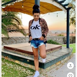 Leopard bomber jacket